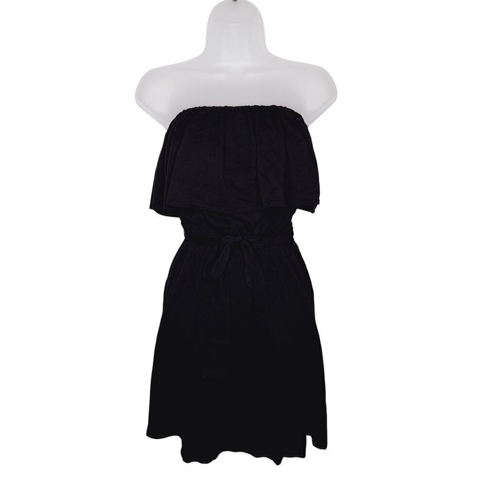 Michael Stars Beverly Strapless Mini Dress Large Ruffle Modal Y2K Swim Cover